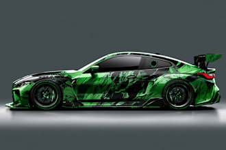 do clean and professional car wrap, vehicle wrap design