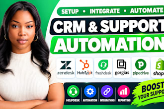 setup zendesk hubspot freshdesk gorgias pipedrive shopify CRM support automation