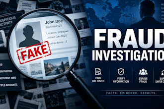 investigate romance scams, investment fraud, and fake profiles