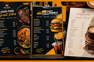 design modern restaurant menu food truck redesign coffee cafe menu desig