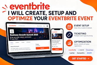 create, setup and optimize your eventbrite event