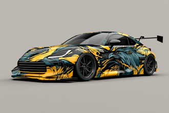 design car wrap, vehicle wrap design