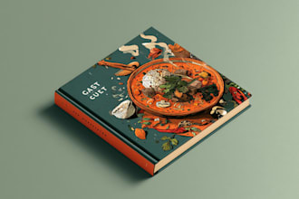 design custom cookbook cover ,recipe book cover, ebook cover art