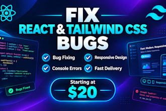 fix react, tailwind CSS bugs and responsive issues