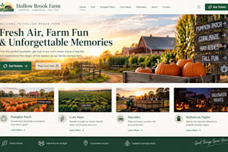design squarespace agritourism website u pick farm pumpkin patch halloween corn