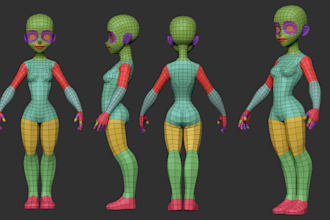 3d model your character body mesh