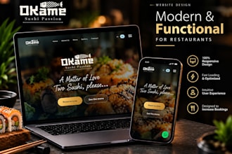 design a professional restaurant website with digital menu