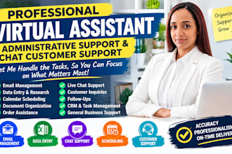 be administrative assistant task support virtual assistant chat customer support