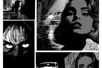 do noir, horror and dark comic books art for you