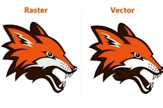 manually vector trace logo, redraw blurry image to vector file in illustrator