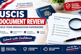 review uscis immigration forms and documents for missing information