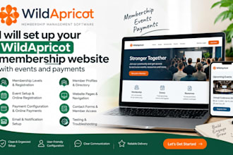 set up your wild apricot membership website with events and payments