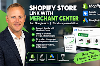connect shopify store with merchant center, run google ads fix misrepresentation