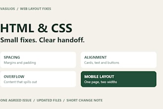 fix an HTML CSS layout bug on your web page