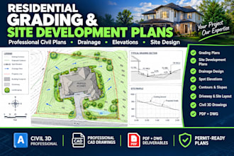 design residential grading plans and site development plans