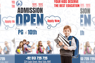 educational activity and school ads design