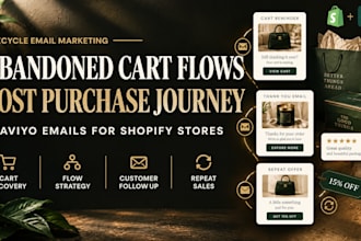 abandoned cart email automation klaviyo shopify post purchase flow setup