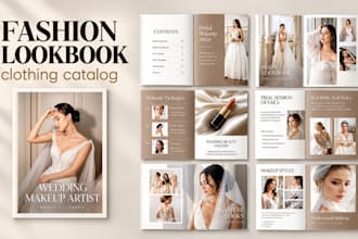 design fashion lookbook, clothing catalog, product catalog and apparel catalog