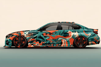 design car wrap, vehicle wrap design