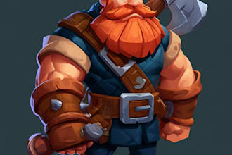 do  2d game character design and animation