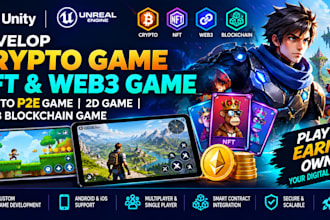 develop crypto game nft web3 game crypto p2e game 2d and web3 blockchain game