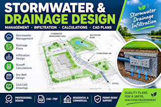 design stormwater management, drainage, and infiltration plans