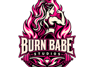 do vintage girl fitness logo design for tshirt
