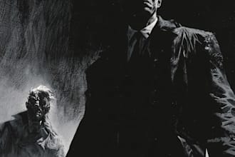 make noir horror and dark comic book illustrations