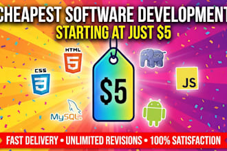 develop HTML CSS PHP javascript android mysql software projects cheapest price