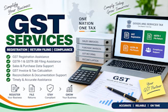 do gst registration, gst return filing and gst related work