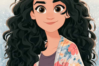 draw cartoon portrait in disney cartoon