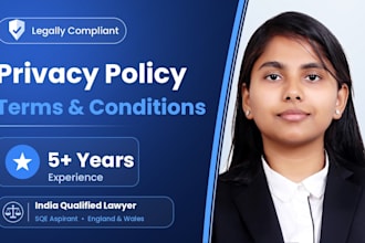 draft or review privacy policy, gdpr, terms and conditions