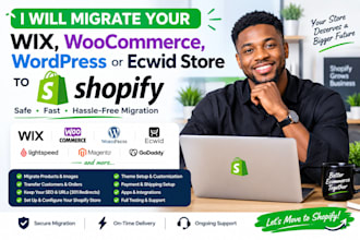 migrate wordpress lightspeed ecwid store to wix woocommerce to shopify migration