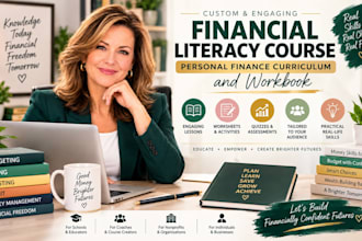 create financial literacy course, personal finance curriculum and workbook