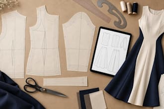 do pattern making, sewing instruction tech, backpacks grading apparel, garments