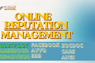 do ORM, online reputation management and brand reputation management for you