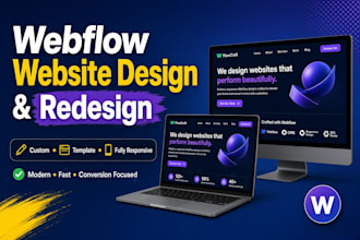 design or redesign webflow website and webflow template customization