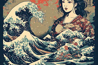 custom awesome tshirt illustration and tshirt design