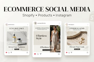 create canva social media posts for ecommerce, shopify and online store brands