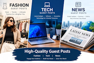 publish fashion guest post, tech guest post and news guest post