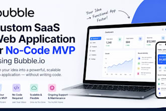 develop custom saas web application or no code mvp using bubble io