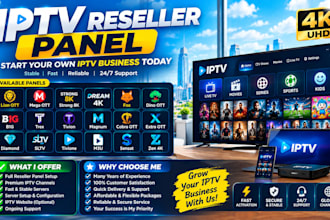 setup reseller panel, strong8k, dream4k, lion ott, mega ott, b1g, trex panel