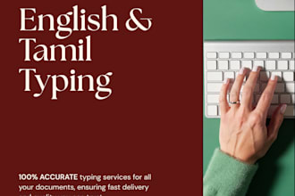 do accurate english and tamil typing and document conversion
