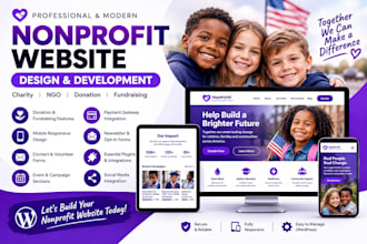 build nonprofit website, charity donation website, 501c3,ngo fundraising website