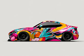 vehicle wrap design, car wrap