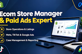 be your e commerce store manager and media buyer