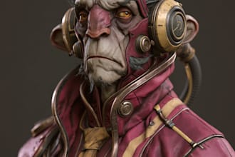 sci fi character illustration or sci fi character