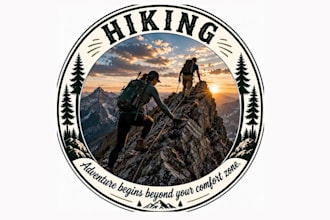do hiking custom hand drawn illustration t shirt design