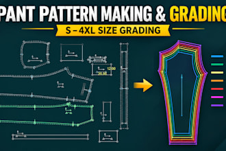 create professional pant patterns and size grading