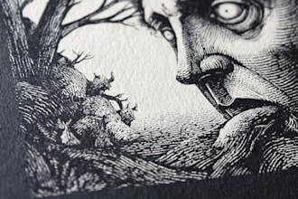 make a linocut portrait